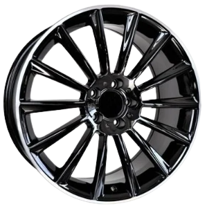 EMR 9.0X19 5X112 ET35 66.6 Black Lip Diamond