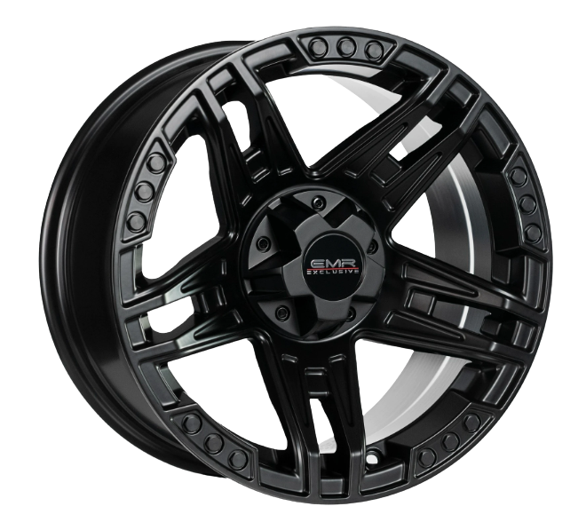 8.0X16 5X114.3 ET10 73.1 Matte Black + MB Rivets