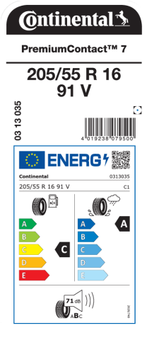 Continental 205/55R16 91V Premium Contact 7 Otomobil Yaz Lastiği (2023)