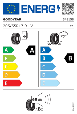 Goodyear 205/55R17 91V EfficientGrip Performance Otomobil Yaz Lastiği (2022)