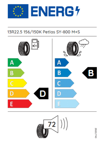 Petlas 13R22.5 TL 156/150K SY800 Hafriyat Düz Tip Lastiği (2023)