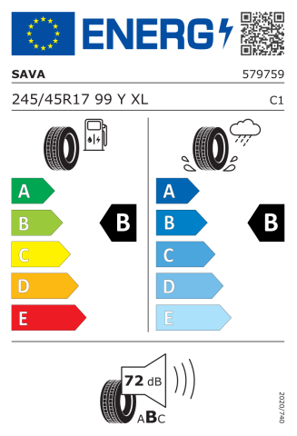 Sava 245/45R17 99Y XL Intensa UHP2 FP Otomobil Yaz Lastiği (2021)