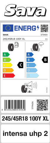 Sava 245/45R18 100Y XL Intensa UHP2 FP 4x4-Suv Yaz Lastiği (2025)