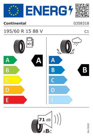 Continental 195/60R15 88V ContiEcoContact6 Otomobil Yaz Lastiği(2021)