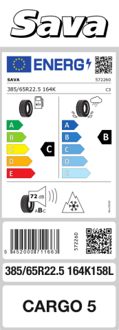 Sava 385/65R22.5 164K 158L Cargo5 HL 3PSF Dorse Lastiği (2025)
