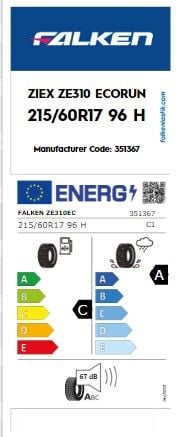 Falken  Ziex ZE310 Ecorun 215/60R17 TL 96H Yaz Lastiği (2023)