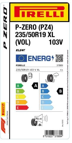 Pirelli 235/50R19 103V XL P-ZERO Elect (VOL) Elektrikli Suv Lastiği (2023)