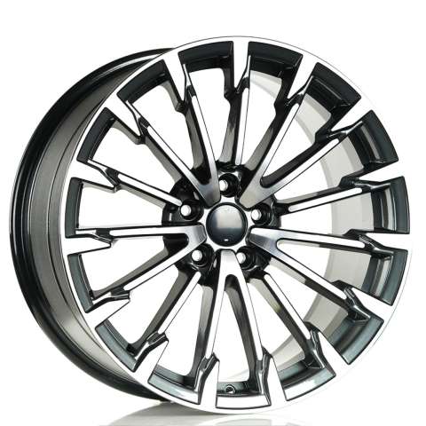 EMR 8.0X18 5X112 ET35 66.45 Gun Metal Diamond Jant