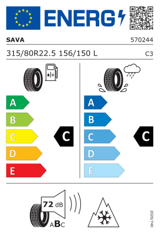 Sava 315/80R22.5 156L154M Avant5 3PSF Asfalt Düz Tip Lastiği (2026)