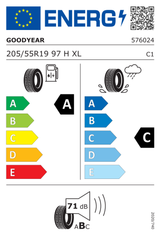 Goodyear 205/55R19 97H XL EfficientGrip Performance FP Otomobil Yaz Lastiği (2024)