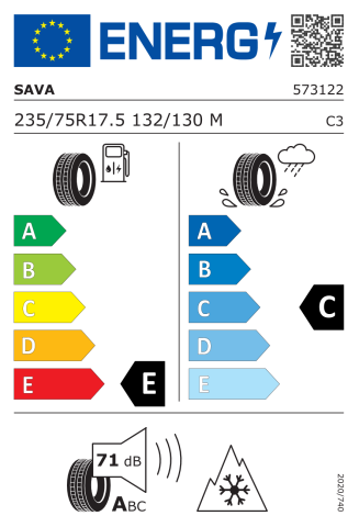 Sava 235/75R17.5 Orjak 4 132/130M 3PSF Kamyonet Çeker Tip Lastiği M+S (2025)