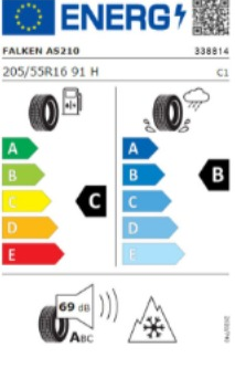 Falken 205/55R16 TL 91H Euroall Season AS210 Otomobil Dört Mevsim Lastiği (2024)