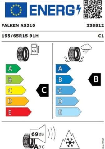 Falken 195/65R15 TL 91H Euroall Season AS210 Otomobil Dört Mevsim Lastiği
