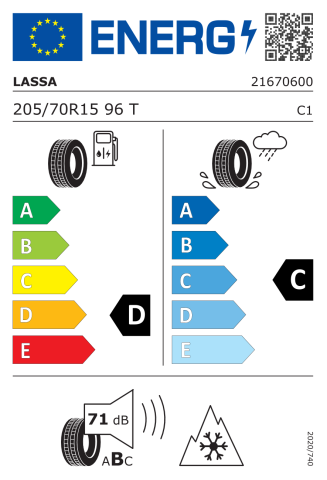 Lassa 205/70R15 96T Competus A/T3 4X4-Suv Yaz Lastiği