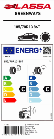 Lassa 185/70R13 86T Greenways Otomobil Yaz Lastiği (2020)