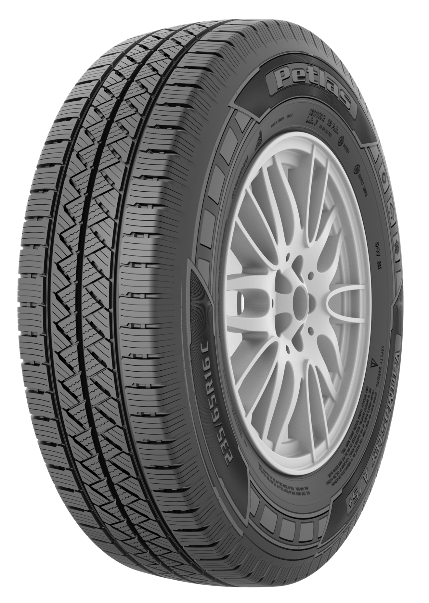 Petlas 205/75R16C TL 113/111R 10PR Vanmaster + A/S Hafif Ticari Dört Mevsim Lastiği (2024)