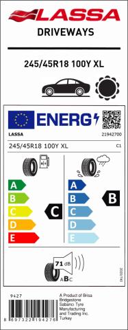 Lassa 245/45R18 100Y XL Driveways Otomobil Yaz Lastiği (2020)