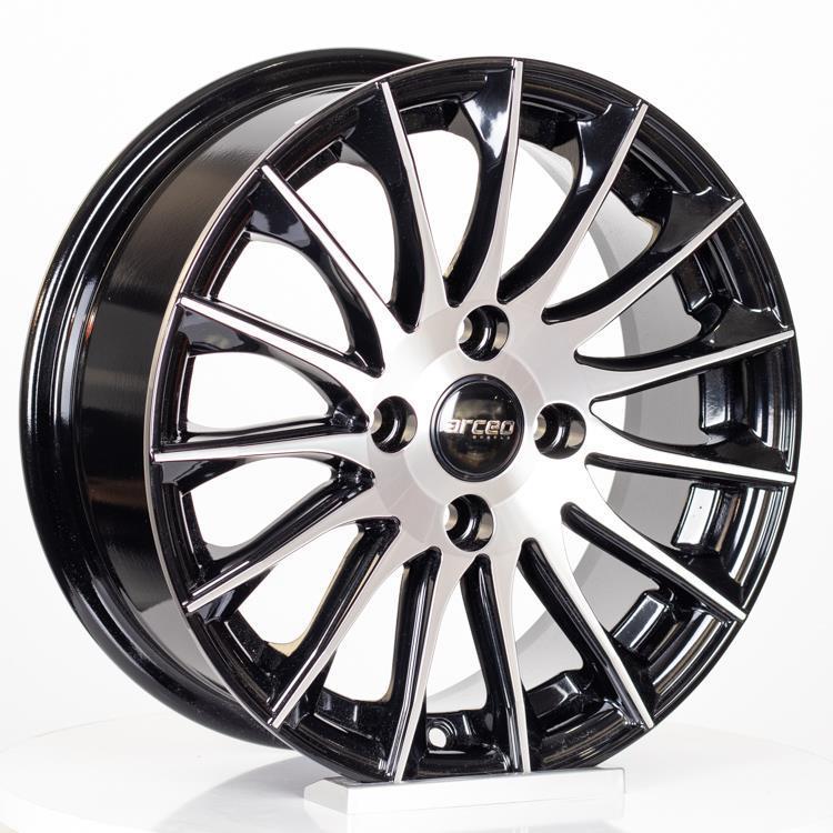 ARCEO 5.5X14  4X100 ET35 67.1 Black Diamond Jant