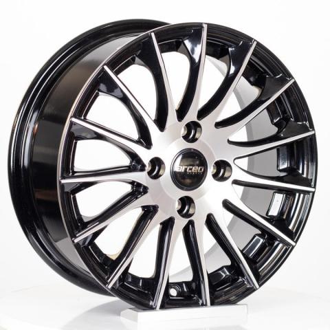 ARCEO 5.5X14  4X100 ET35 67.1 Black Diamond Jant