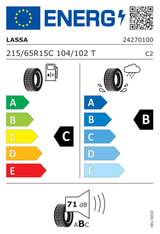 Lassa 215/65R15C 104/102T 6PR Transway2 Hafif Ticari Yaz Lastiği (2022)