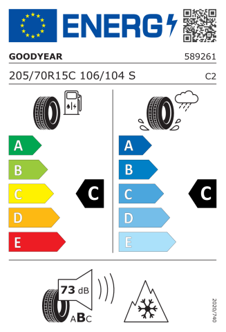 Goodyear 205/70R15C 106/104S Vector 4Seasons Cargo Hafif Ticari Dört Mevsim Lastiği (2025)