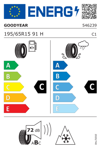 Goodyear 195/65R15 91H UltraGrip8 M+S Otomobil Kış Lastiği (2022)