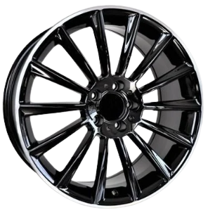 EMR 8.0X19 5X112 ET35 66.6 Black Lip Diamond