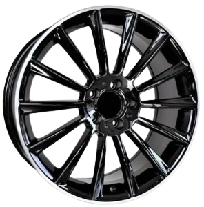 EMR 8.0X19 5X112 ET35 66.6 Black Lip Diamond