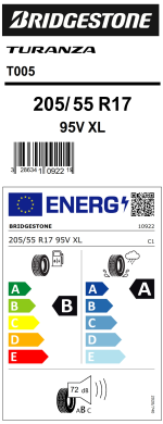 Bridgestone 205/55R17 95V XL Turanza T005 Otomobil Yaz Lastiği (2021)