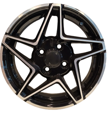 6.0X14  4X100 ET35 67.1 Black Diamond Jant