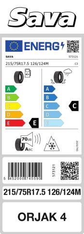 Sava 215/75R17.5 126/124M Orjak4 3PSF Kamyonet Çeker Tip Lastiği (2026)