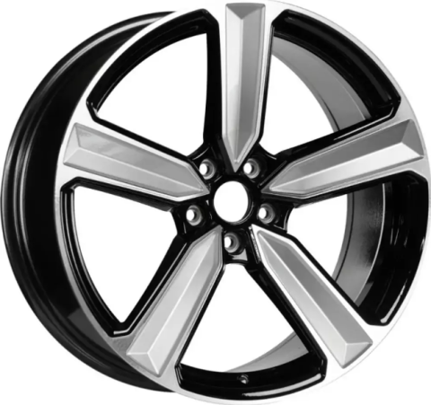 7.5X17 5X112  ET35 73.1 Deep Black Silver Diamond Babayaga Jant