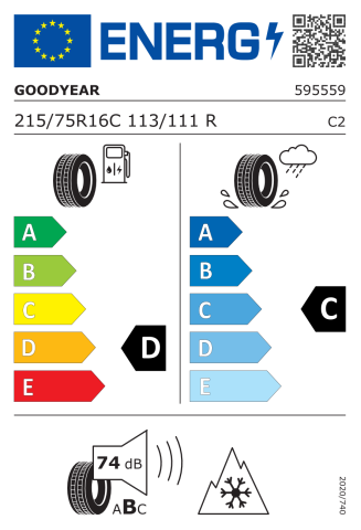 Goodyear 215/75R16C 113/111R Eagle Sport 4S Cargo Hafif Ticari Dört Mevsim Lastiği (2025)