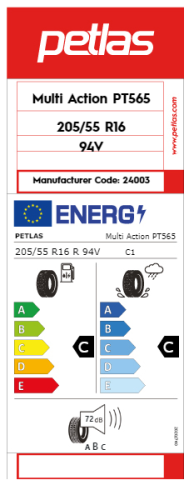Petlas 205/55R16 94V Reinf. Multi Action PT565 TL M+S/SF Otomobil Dört Mevsim Lastiği (2023)