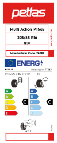 Petlas 205/55R16 TL 91V Multi Action PT565 Otomobil Dört Mevsim Lastiği (2023)
